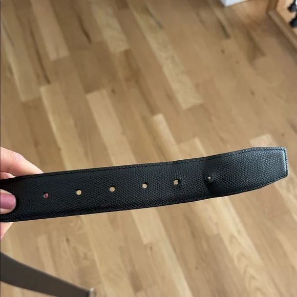 Salvatore Ferragamo Reversible Black Brown Leather Belt Silver Gancini Buckle - Picture 6 of 6